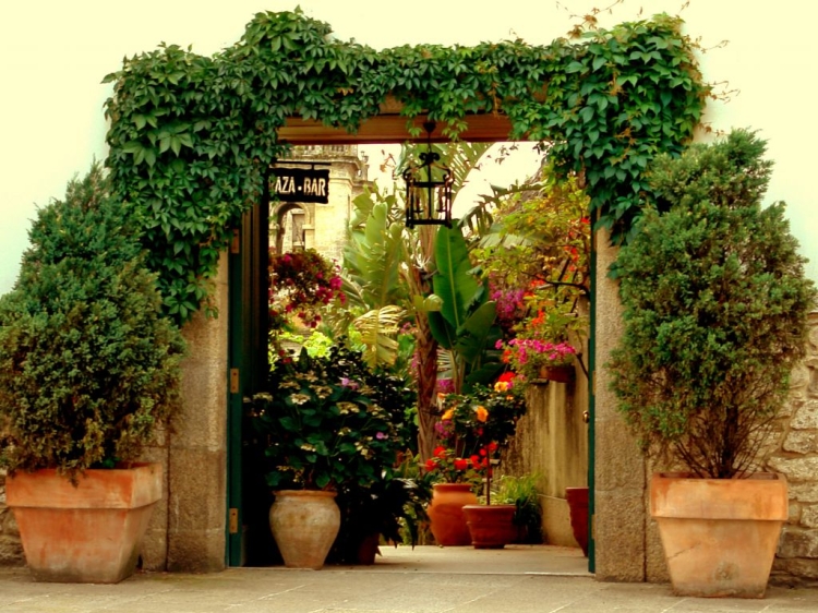 Costa Vella Hotel Santiago de Compostela entrada del hotel con encanto