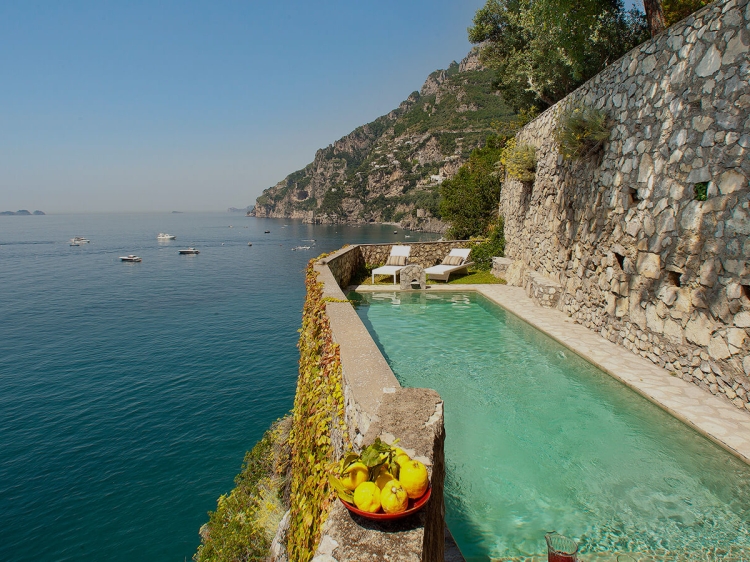 Positano Villa y casa de vacaciones para alquilar lujo romántico frente al mar