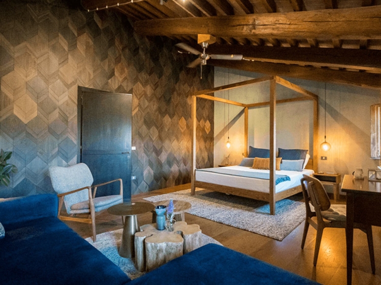dormitorio casa rural con encanto Borgo Castello Panicaglia Italia Secretplaces