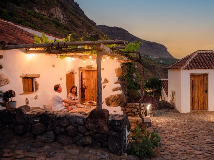 Terraza Terraza Hacienda el Terrero Hotel apartamentos mejor lugar para alojarse en Tenerife Canarias con encanto