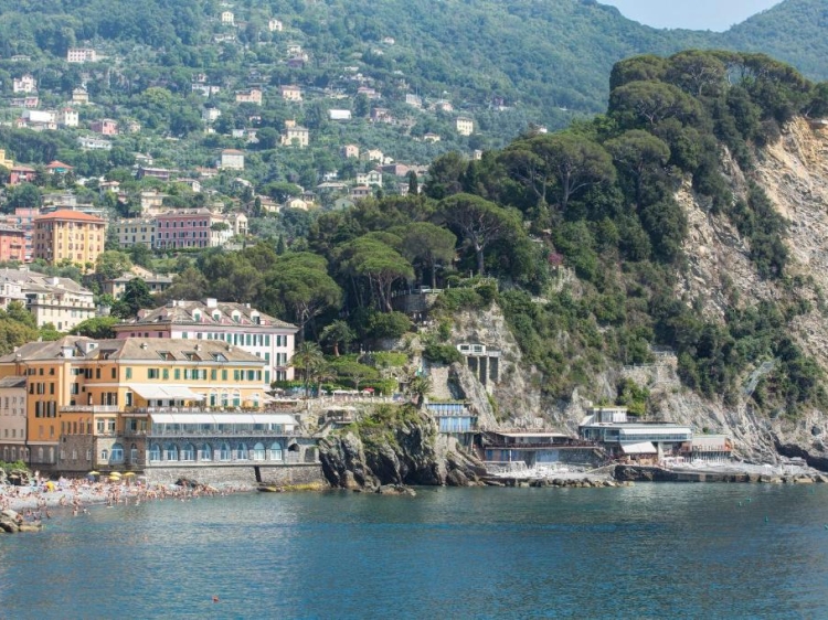 playa privada en el hotel boutique Cenobio dei Dogi Portofino.