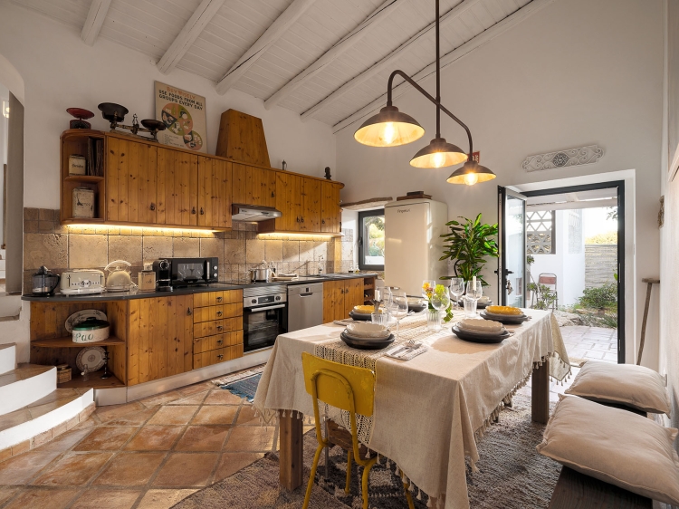 Kitchen connected with nature @ almóada - Eclectic Boutique Home, Algarve, Portugal. Secretplaces. 