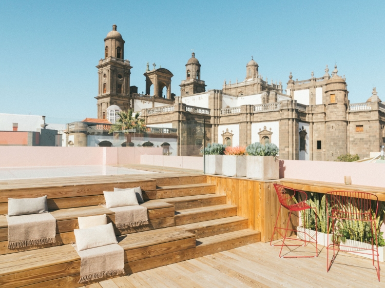 Terraza VEINTIUNO Emblemático mejor Hoteles boutique en Gran Canarias