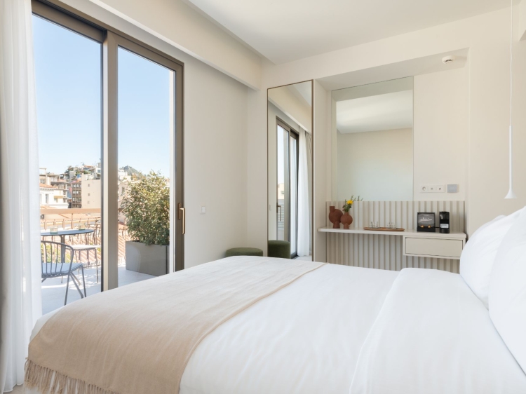 bedroom, altar suites, athens, greece, secretplaces