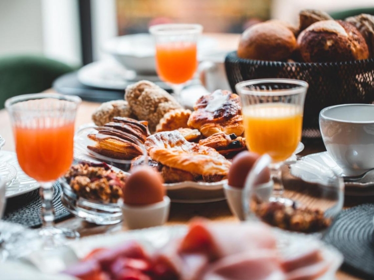 Desayuno en el boutique hotel Absolute Bruges