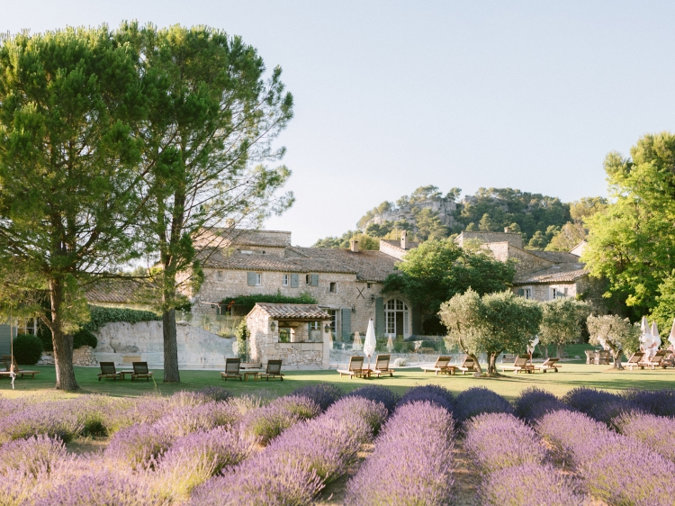 Le Mas de la Rose hotel boutique en Provenza romantico y con encanto  jardin con lavandas