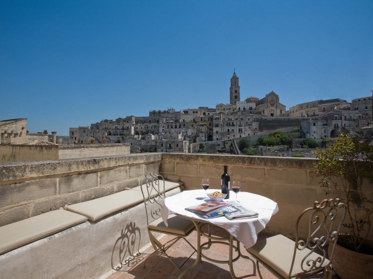 L'Hotel in Pietra Matera Basilicata Italy Private Terrace