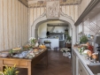 Breakfast buffet in the old hall with a wonderful sea view