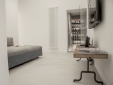 living area with wine cellar