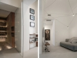 living area with wine cellar