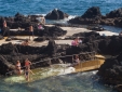 natural swimming pools steps away from the villa