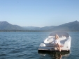 Chalet´s private Elektro-Yacht at lake Chiemsee.