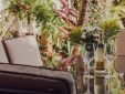 Enjoy a drink in the lush garden