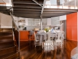 Open plan kitchen and dining area