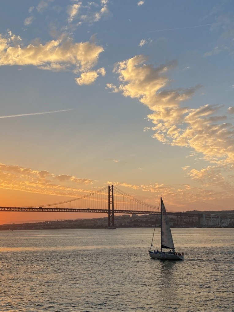 River view at sunset