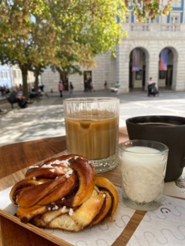 Coffee and pastry