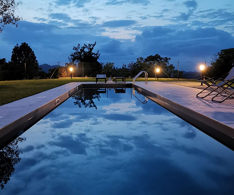 Pool area of the b&b